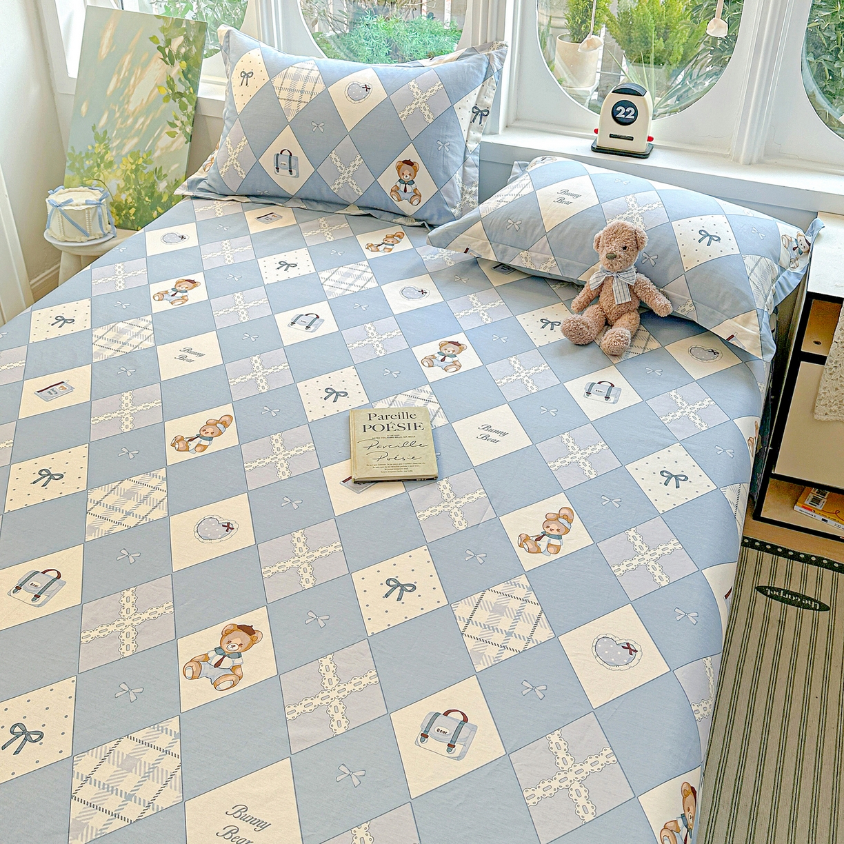 91家纺网 家纺一手货源 找家纺 恩泽家纺 2026春夏新款全棉纯棉12868印花四件套及单品系列-单床单床单单件 学院风