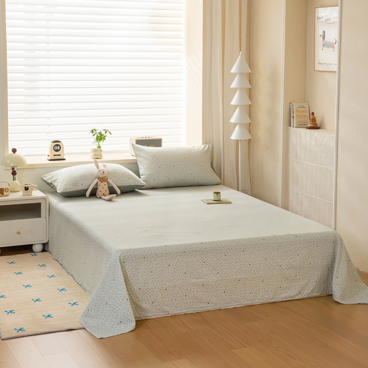 91家纺网 家纺一手货源 找家纺 雯雨家纺 2026新款全棉有氧双层纱床单 全棉双层纱床单-雪妮