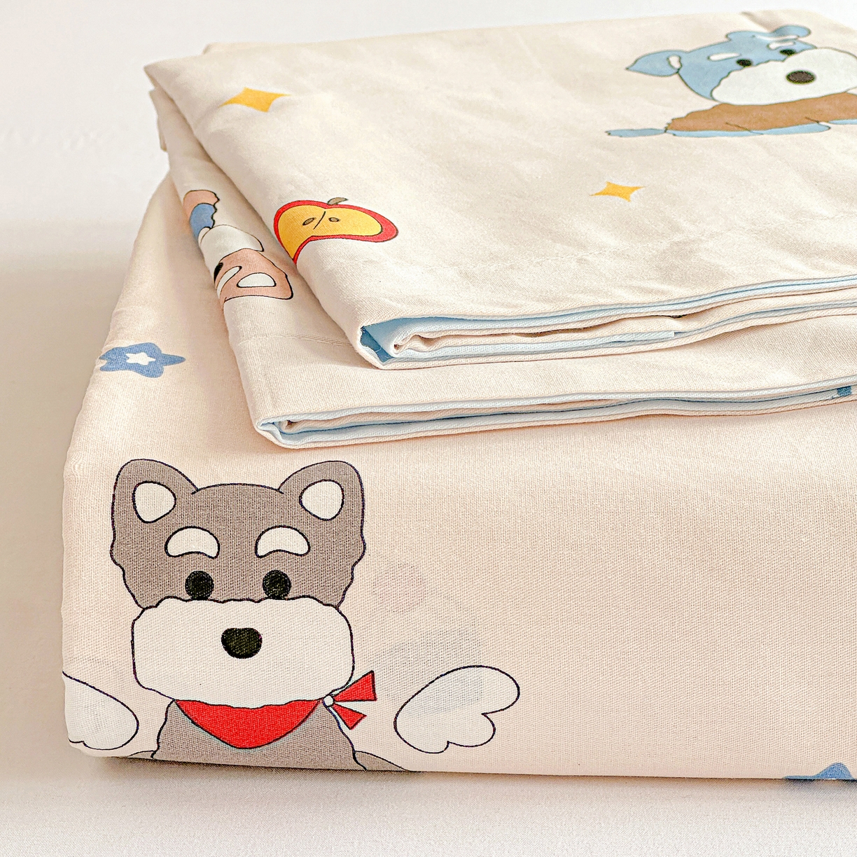 91家纺网 家纺一手货源 找家纺 恩泽家纺 2026春夏新款全棉纯棉12868印花四件套及单品系列-单床单床单单件 雪纳瑞