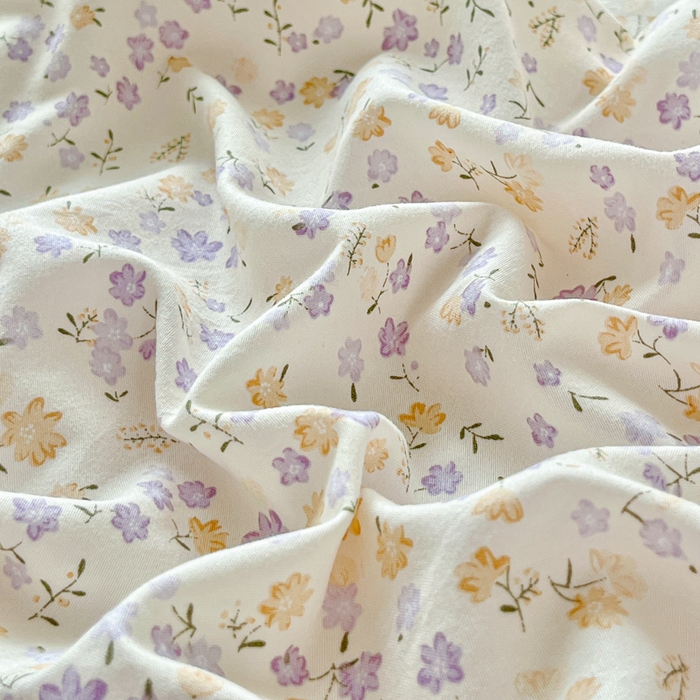 91家纺网 家纺一手货源 找家纺 斯卡诺家纺 2026新款韩版花边古法水洗仿棉床盖四件套花边床单四件套 花千朵-韩版花边