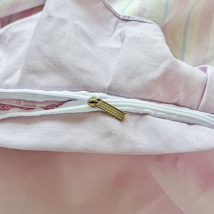 91家纺网 家纺一手货源 找家纺 斯卡诺家纺 2026新款韩版花边古法水洗仿棉床盖四件套花边床单四件套 喵星人-韩版花边