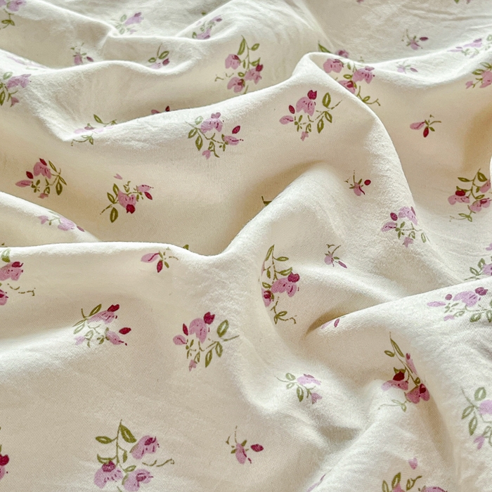 91家纺网 家纺一手货源 找家纺 斯卡诺家纺 2026新款韩版花边古法水洗仿棉床盖四件套花边床单四件套 小夜曲紫-韩版花边