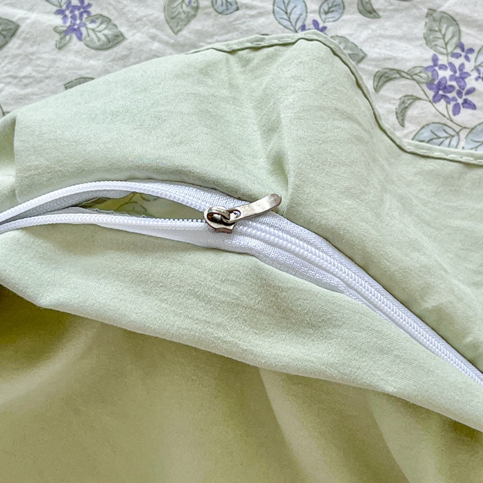 91家纺网 家纺一手货源 找家纺 斯卡诺家纺 2026新款韩版花边古法水洗仿棉床盖四件套花边床单四件套 觅时光-韩版花边