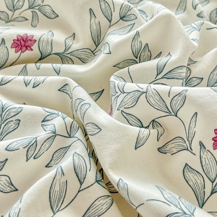 91家纺网 家纺一手货源 找家纺 斯卡诺家纺 2026新款韩版花边古法水洗仿棉床盖四件套花边床单四件套 满园春色-韩版花边