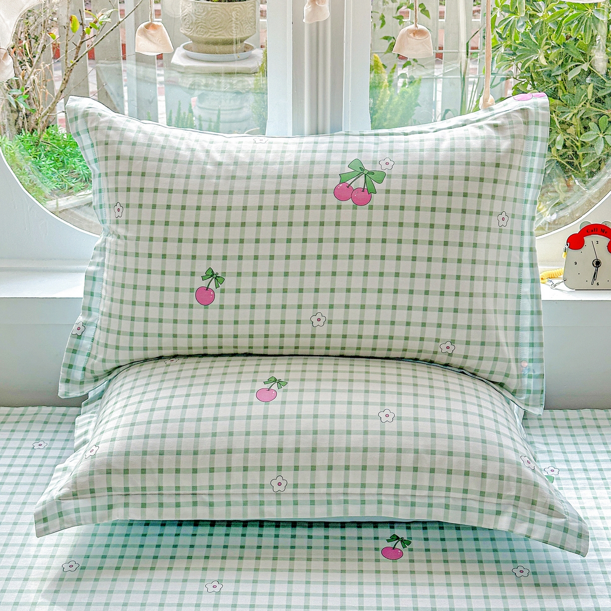 91家纺网 家纺一手货源 找家纺 恩泽家纺 2026春夏新款全棉纯棉12868印花四件套及单品系列-单枕套枕套单件 晚樱