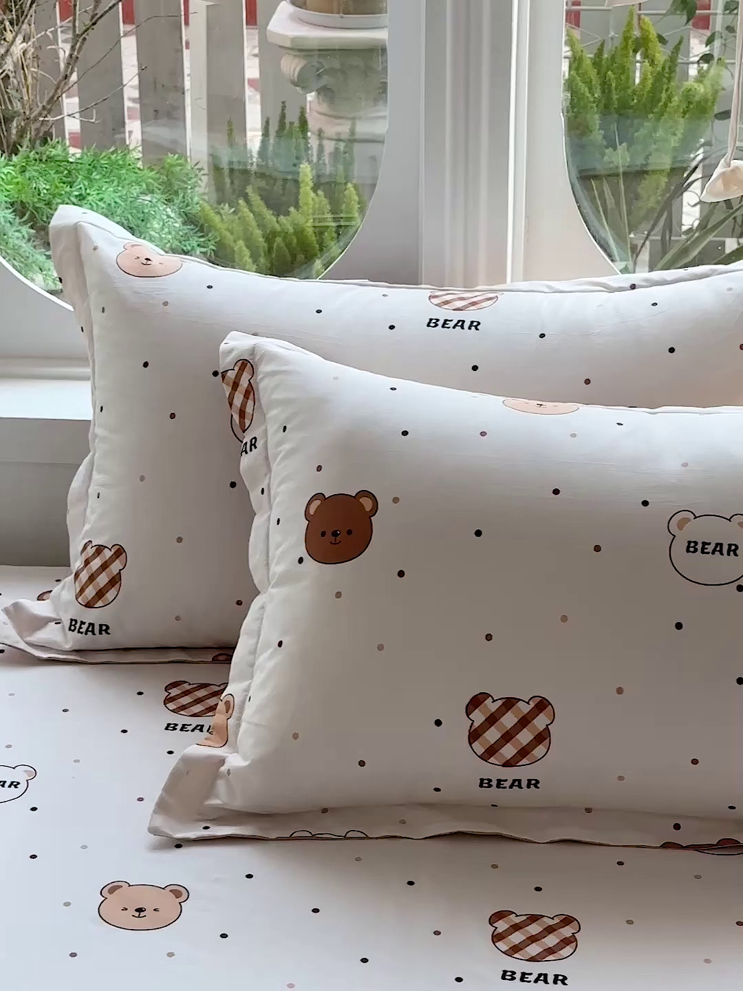 91家纺网 家纺一手货源 找家纺 恩泽家纺 2026春夏新款全棉纯棉12868印花四件套及单品系列-单枕套枕套单件 小精灵