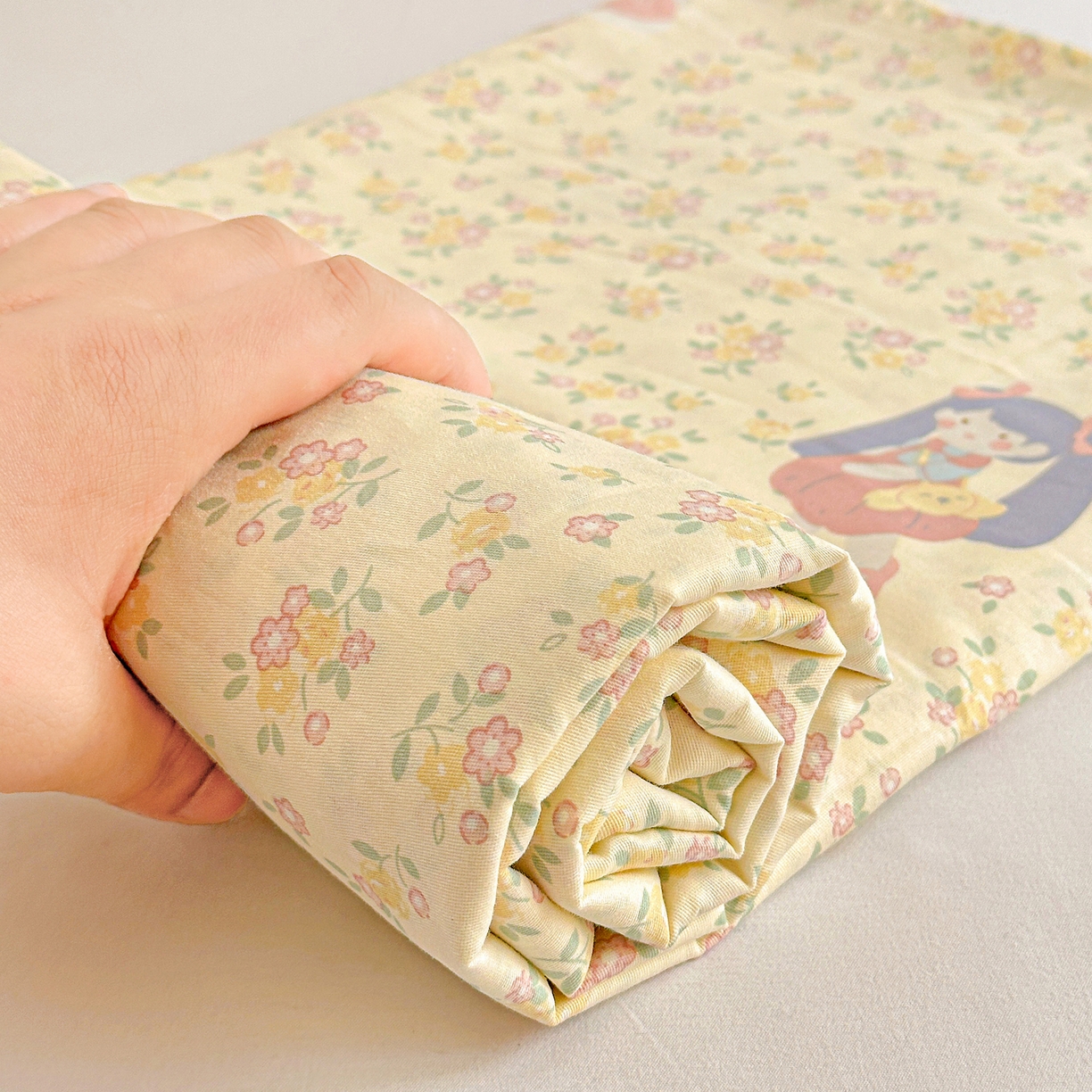 91家纺网 家纺一手货源 找家纺 恩泽家纺 2026春夏新款全棉纯棉12868印花四件套及单品系列-单床单床单单件 宅宅女孩