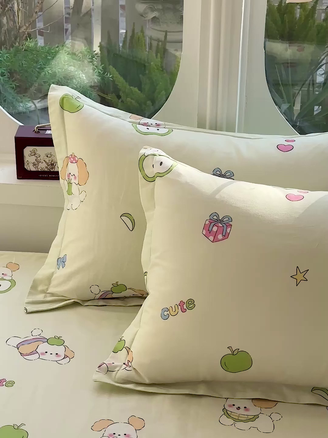 91家纺网 家纺一手货源 找家纺 恩泽家纺 2026春夏新款全棉纯棉12868印花四件套及单品系列-单枕套枕套单件 小淘气