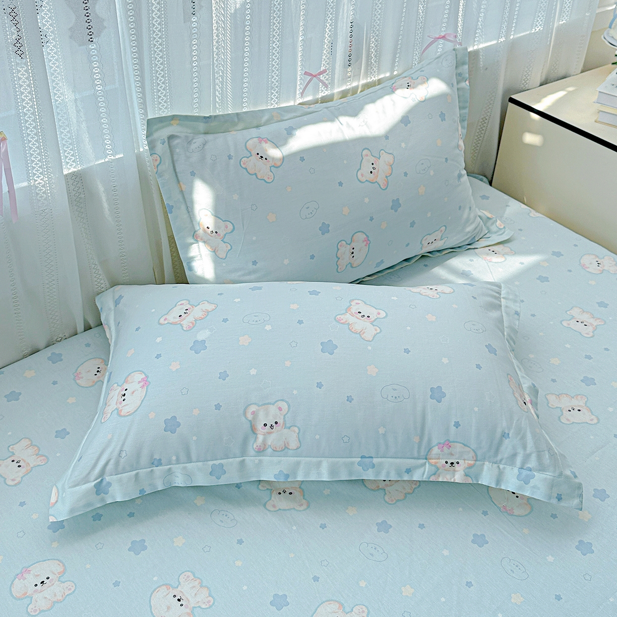 恩泽家纺 2026春夏新款全棉纯棉12868印花四件套及单品系列-单枕套枕套单件 小甜心