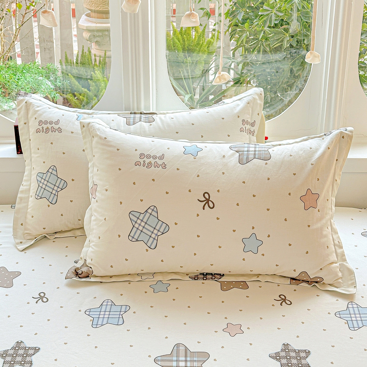 91家纺网 家纺一手货源 找家纺 恩泽家纺 2026春夏新款全棉纯棉12868印花四件套及单品系列-单枕套枕套单件 星动情节