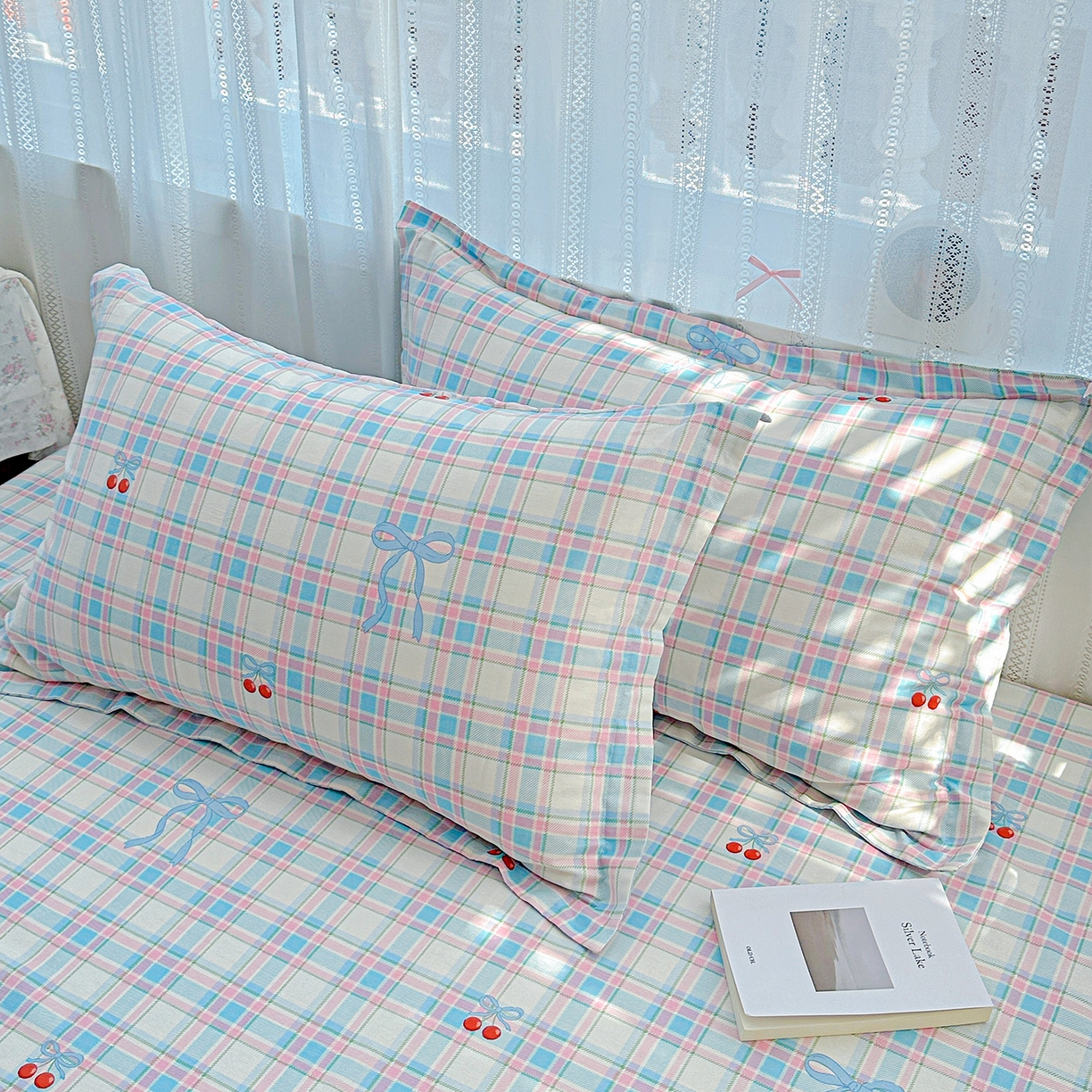 91家纺网 家纺一手货源 找家纺 恩泽家纺 2026春夏新款全棉纯棉12868印花四件套及单品系列-单枕套枕套单件 樱桃派