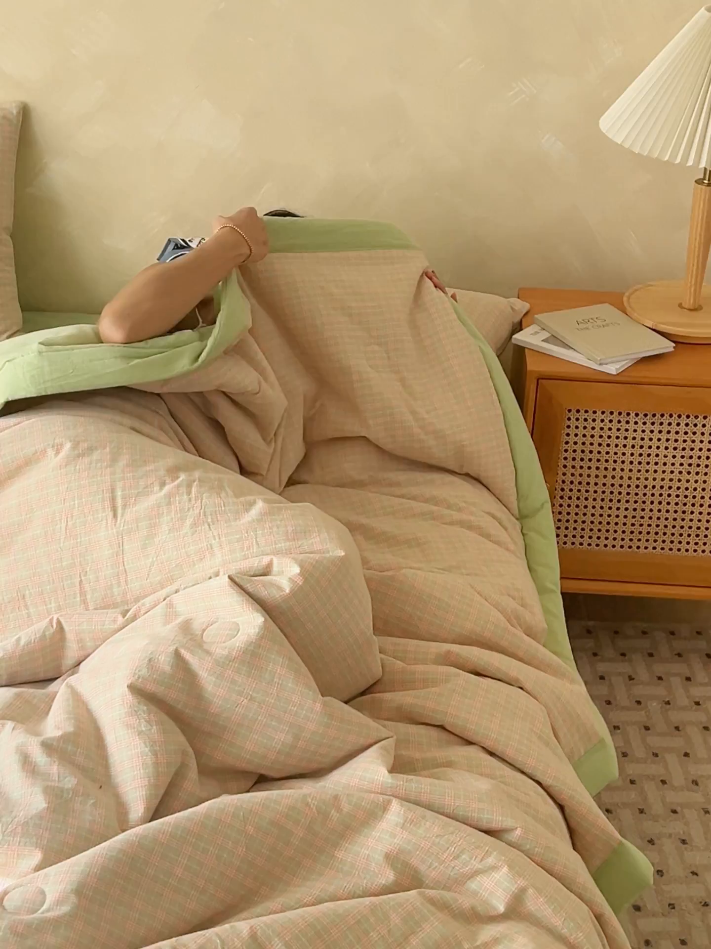 91家纺网 家纺一手货源 找家纺 恒爱家纺 2026新款A类色织全棉水洗夏被四件套 NLS春野-玉