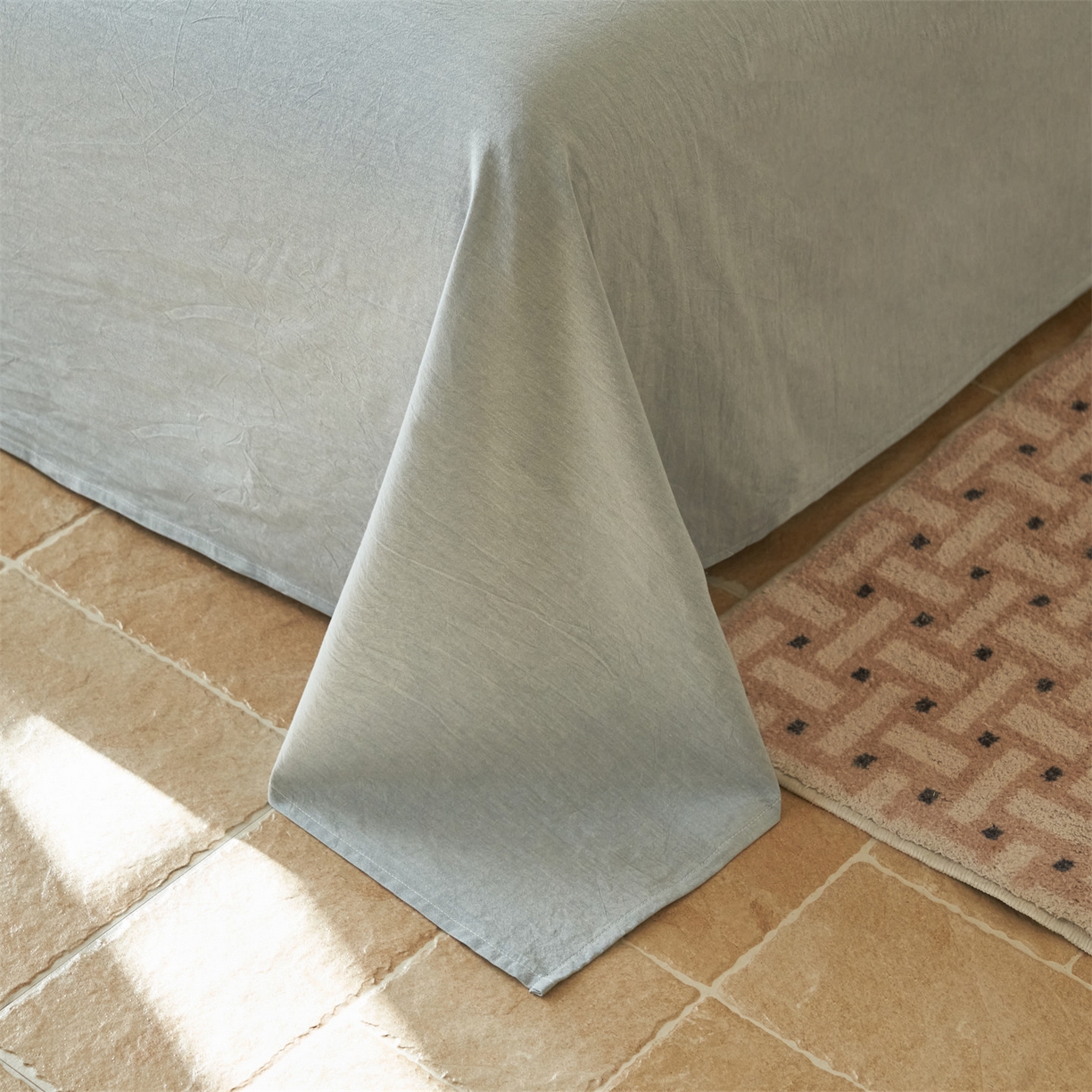 91家纺网 家纺一手货源 找家纺 恒爱家纺 2026新款A类色织全棉水洗夏被四件套 NLS娇气-蓝