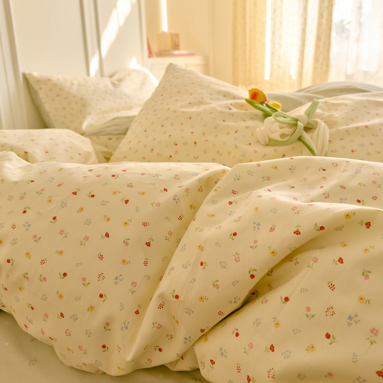 DoDo 兜兜 2026新款全棉纯棉小碎花单被套被套单件单品被套（可定做尺寸） 春之约-绿