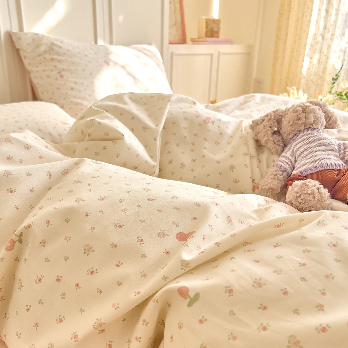 91家纺网 家纺一手货源 找家纺 （总）DoDo 兜兜 2026新款全棉纯棉小碎花单被套被套单件单品被套（可定做尺寸）