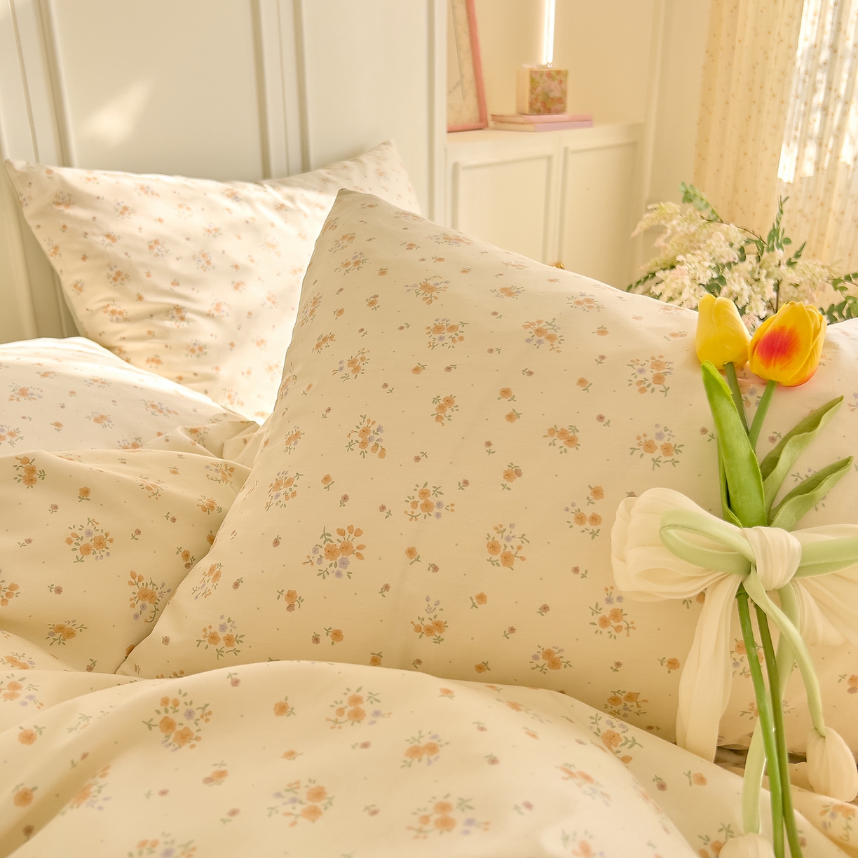 91家纺网 家纺一手货源 找家纺 DoDo 兜兜 2026新款全棉纯棉小碎花单被套被套单件单品被套（可定做尺寸） 樱草恋歌