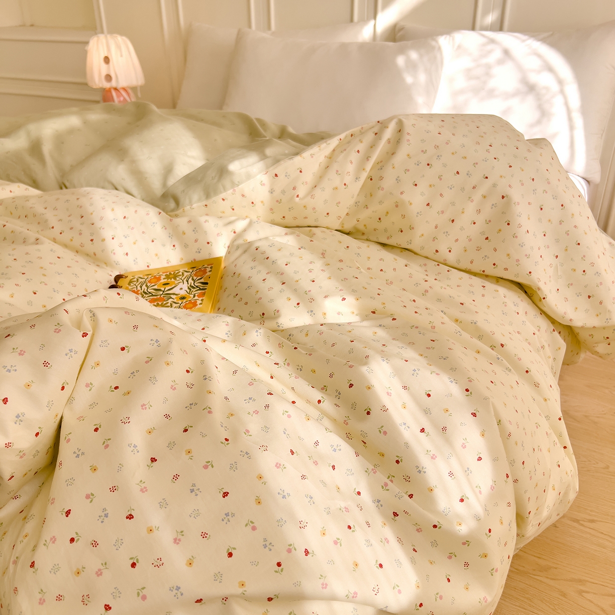 91家纺网 家纺一手货源 找家纺 DoDo 兜兜 2026新款全棉纯棉小碎花单被套被套单件单品被套（可定做尺寸） 春之约-绿