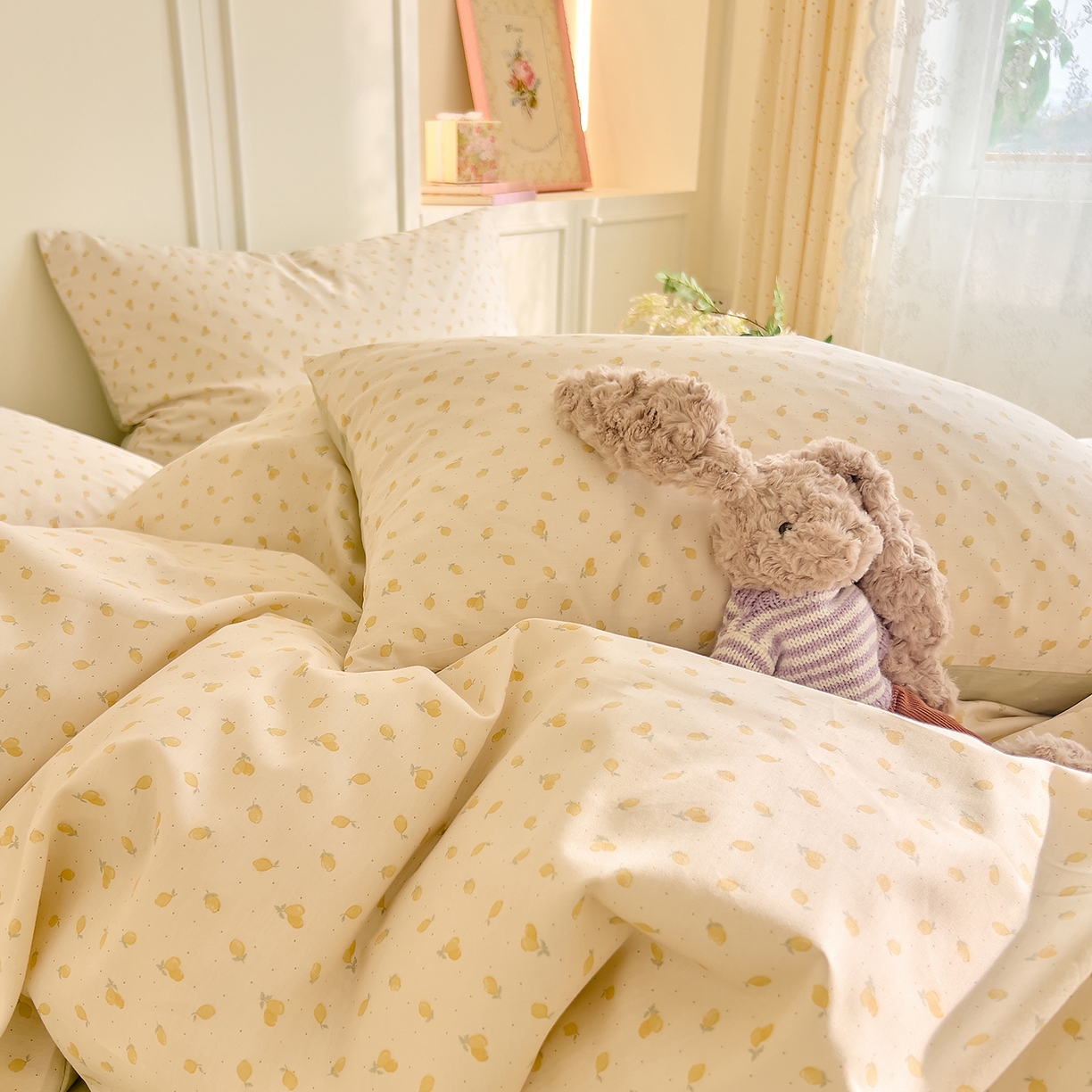 DoDo 兜兜 2026新款全棉纯棉小碎花单被套被套单件单品被套（可定做尺寸） 柠檬蜜茶