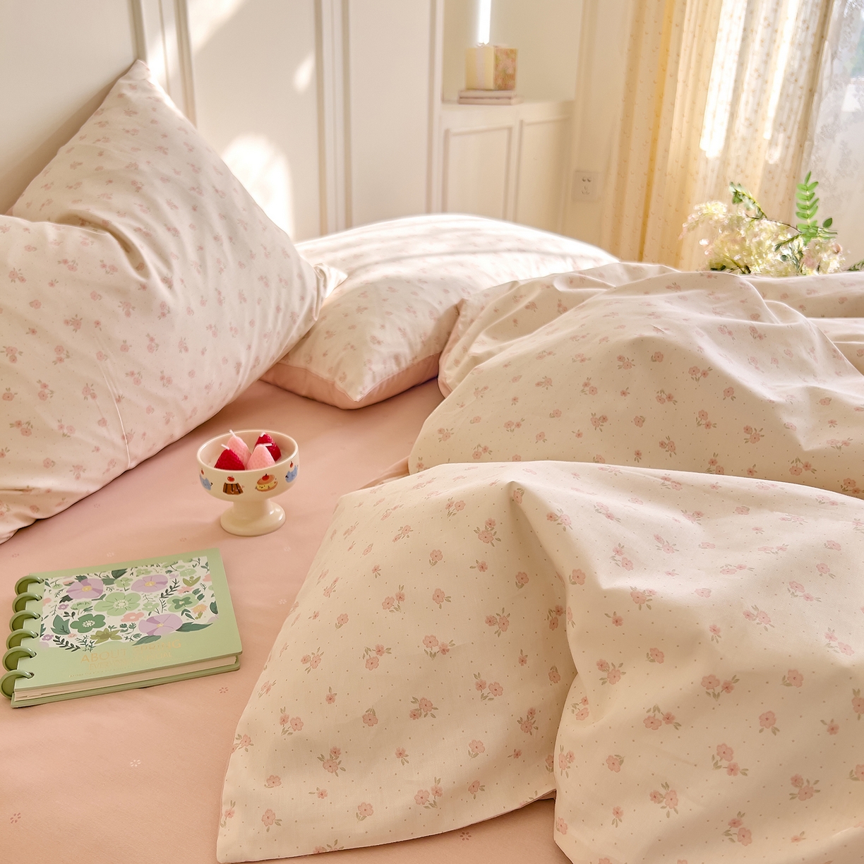 91家纺网 家纺一手货源 找家纺 DoDo 兜兜 2026新款全棉纯棉小碎花单被套被套单件单品被套（可定做尺寸） 拥抱美好