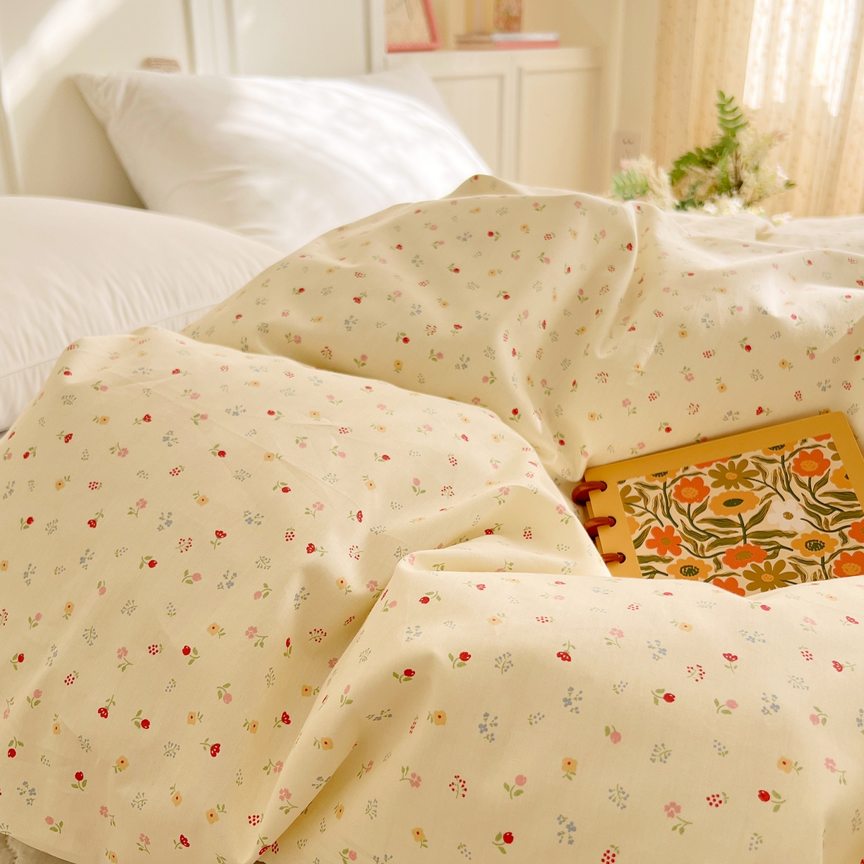 91家纺网 家纺一手货源 找家纺 DoDo 兜兜 2026新款全棉纯棉小碎花单被套被套单件单品被套（可定做尺寸） 春之约-绿