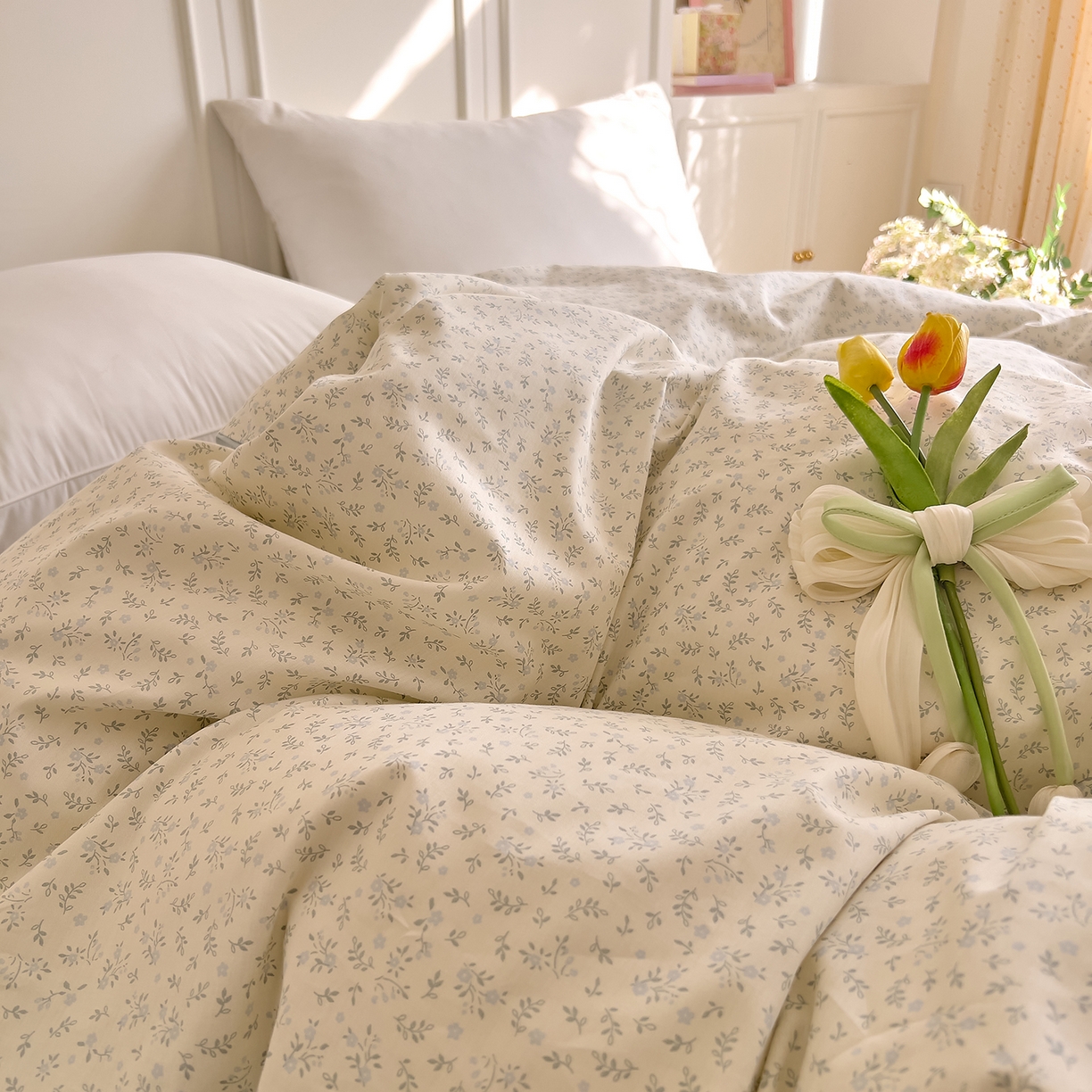 91家纺网 家纺一手货源 找家纺 DoDo 兜兜 2026新款全棉纯棉小碎花单被套被套单件单品被套（可定做尺寸） 楼兰阁