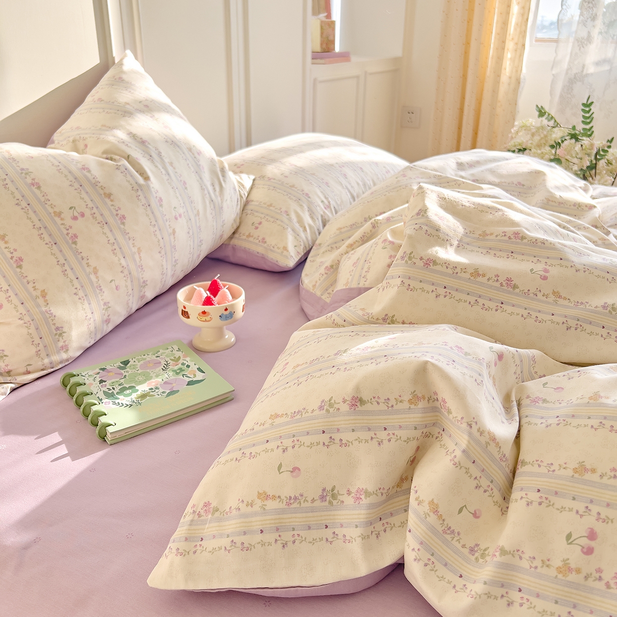 91家纺网 家纺一手货源 找家纺 DoDo 兜兜 2026新款全棉纯棉小碎花单被套被套单件单品被套（可定做尺寸） 花季时光