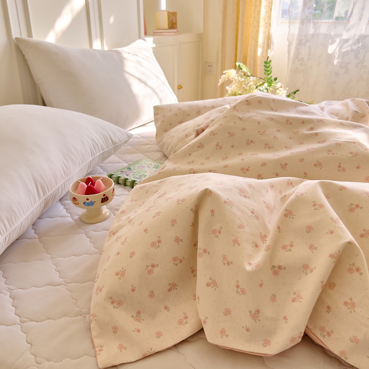 91家纺网 家纺一手货源 找家纺 DoDo 兜兜 2026新款全棉纯棉小碎花单被套被套单件单品被套（可定做尺寸） 拥抱美好