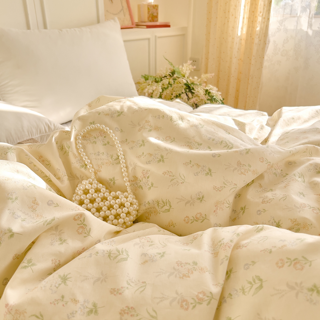 91家纺网 家纺一手货源 找家纺 DoDo 兜兜 2026新款全棉纯棉小碎花单被套被套单件单品被套（可定做尺寸） 见春山