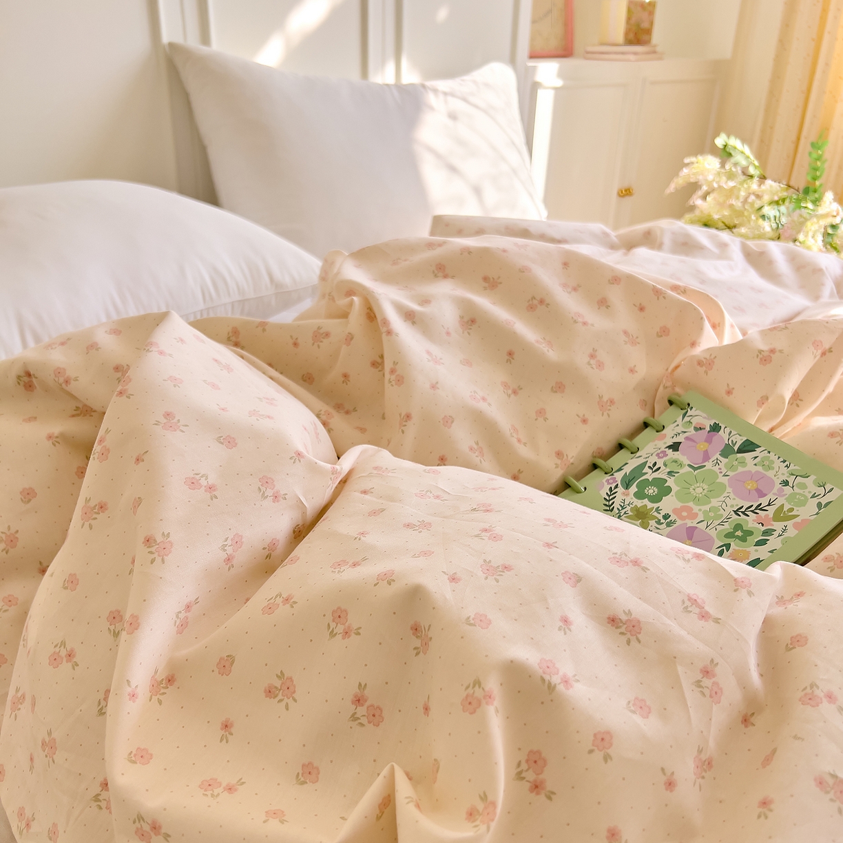 91家纺网 家纺一手货源 找家纺 DoDo 兜兜 2026新款全棉纯棉小碎花单被套被套单件单品被套（可定做尺寸） 拥抱美好