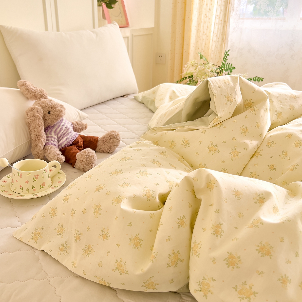 91家纺网 家纺一手货源 找家纺 DoDo 兜兜 2026新款全棉纯棉小碎花单被套被套单件单品被套（可定做尺寸） 春信予你