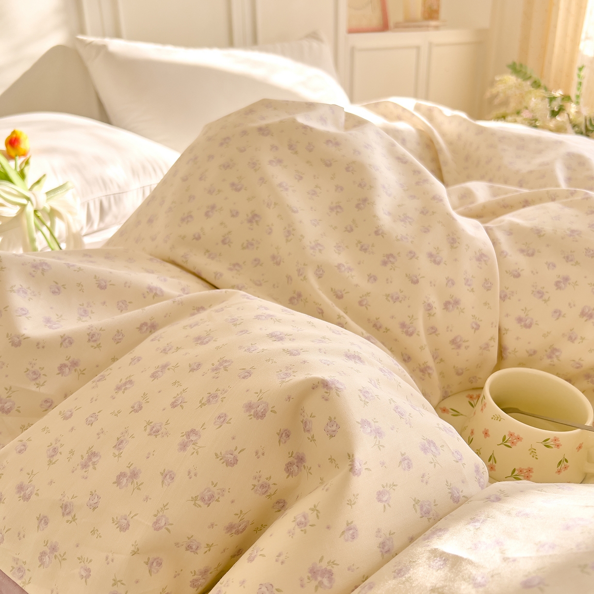 91家纺网 家纺一手货源 找家纺 DoDo 兜兜 2026新款全棉纯棉小碎花单被套被套单件单品被套（可定做尺寸） 山野花集