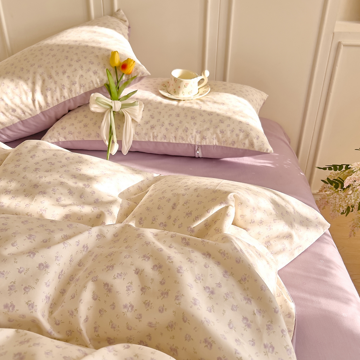 91家纺网 家纺一手货源 找家纺 DoDo 兜兜 2026新款全棉纯棉小碎花单被套被套单件单品被套（可定做尺寸） 山野花集