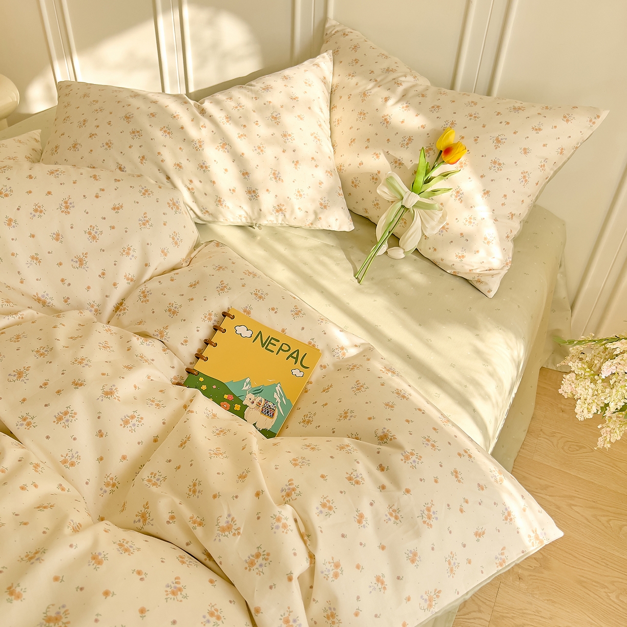 91家纺网 家纺一手货源 找家纺 DoDo 兜兜 2026新款全棉纯棉小碎花单被套被套单件单品被套（可定做尺寸） 樱草恋歌