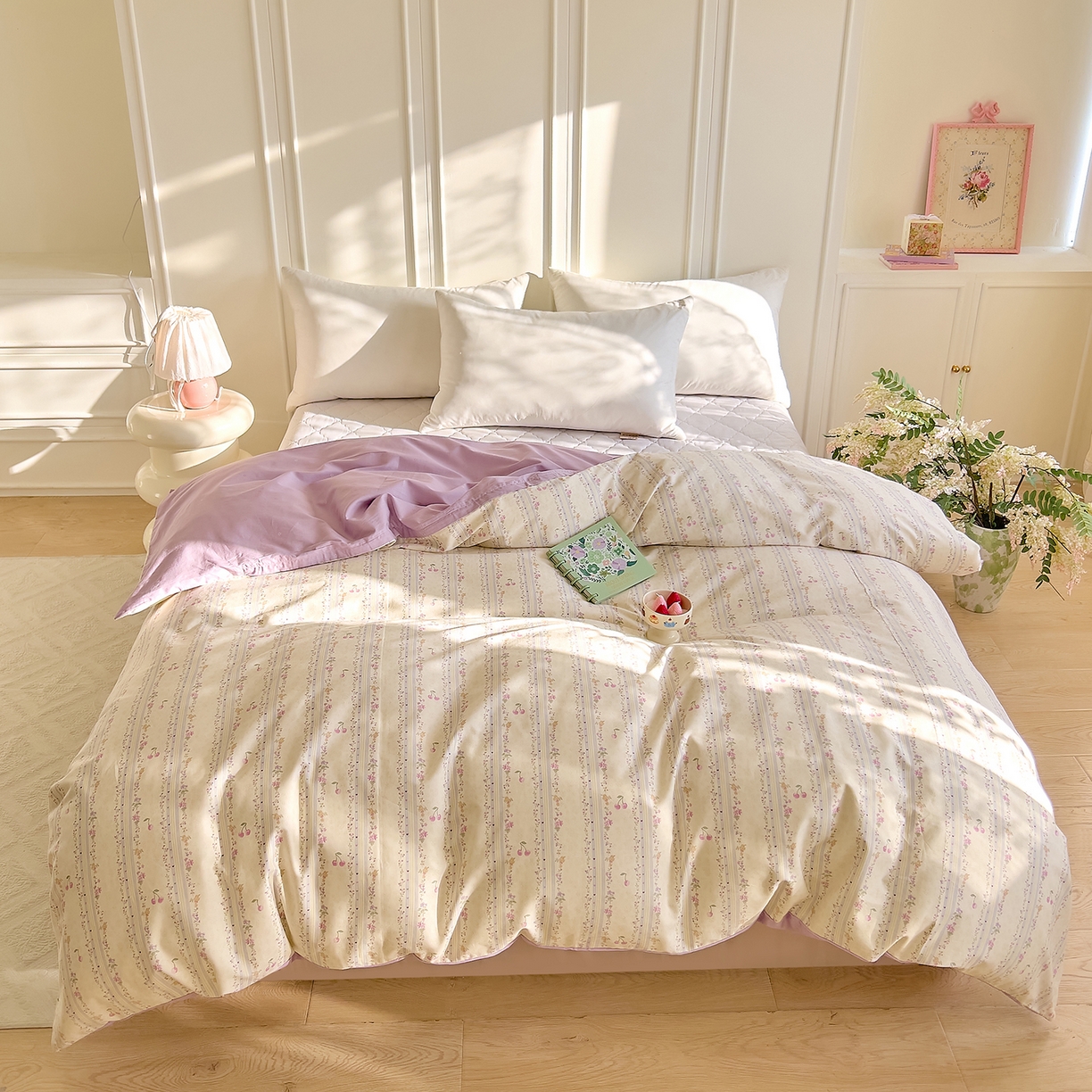 91家纺网 家纺一手货源 找家纺 DoDo 兜兜 2026新款全棉纯棉小碎花单被套被套单件单品被套（可定做尺寸） 花季时光