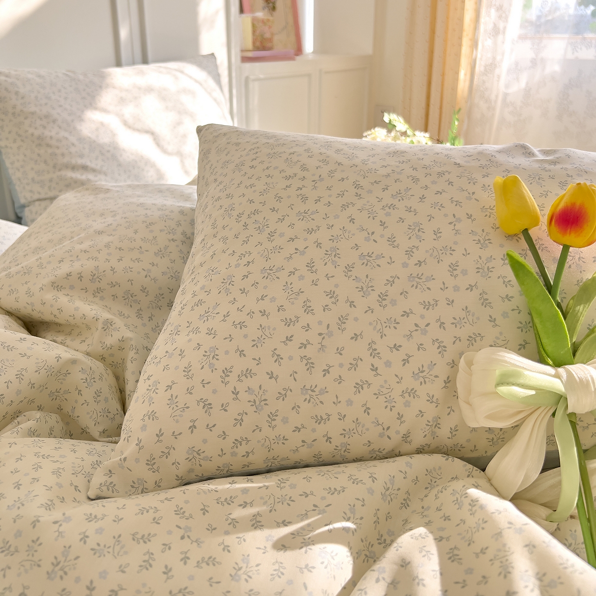 91家纺网 家纺一手货源 找家纺 DoDo 兜兜 2026新款全棉纯棉小碎花单被套被套单件单品被套（可定做尺寸） 楼兰阁