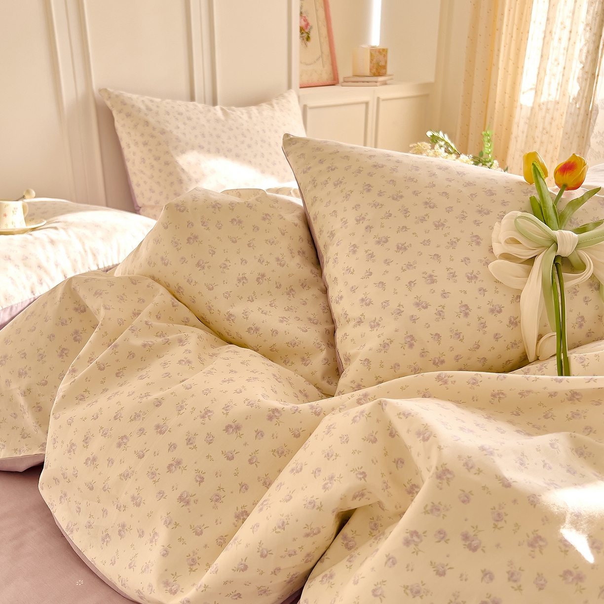 91家纺网 家纺一手货源 找家纺 DoDo 兜兜 2026新款全棉纯棉小碎花单被套被套单件单品被套（可定做尺寸） 山野花集