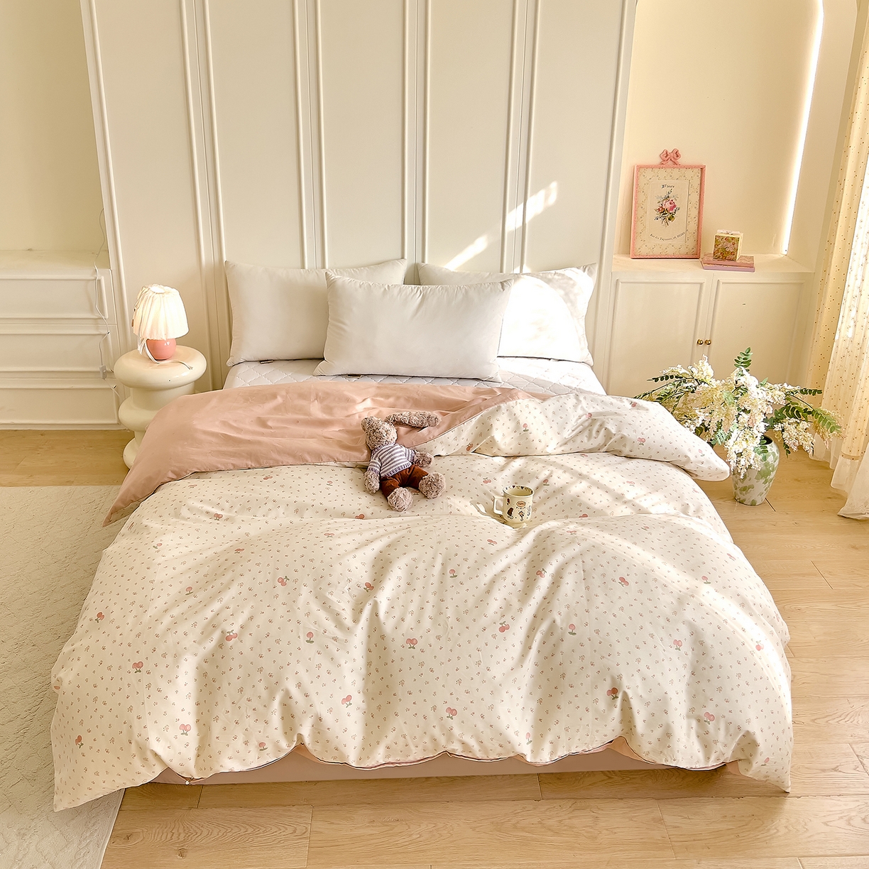 91家纺网 家纺一手货源 找家纺 DoDo 兜兜 2026新款全棉纯棉小碎花单被套被套单件单品被套（可定做尺寸） 樱之恋