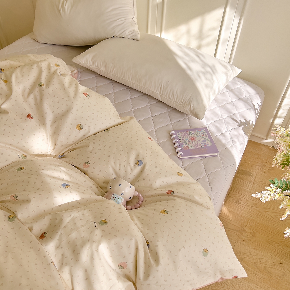 91家纺网 家纺一手货源 找家纺 DoDo 兜兜 2026新款全棉纯棉小碎花单被套被套单件单品被套（可定做尺寸） 草莓谷