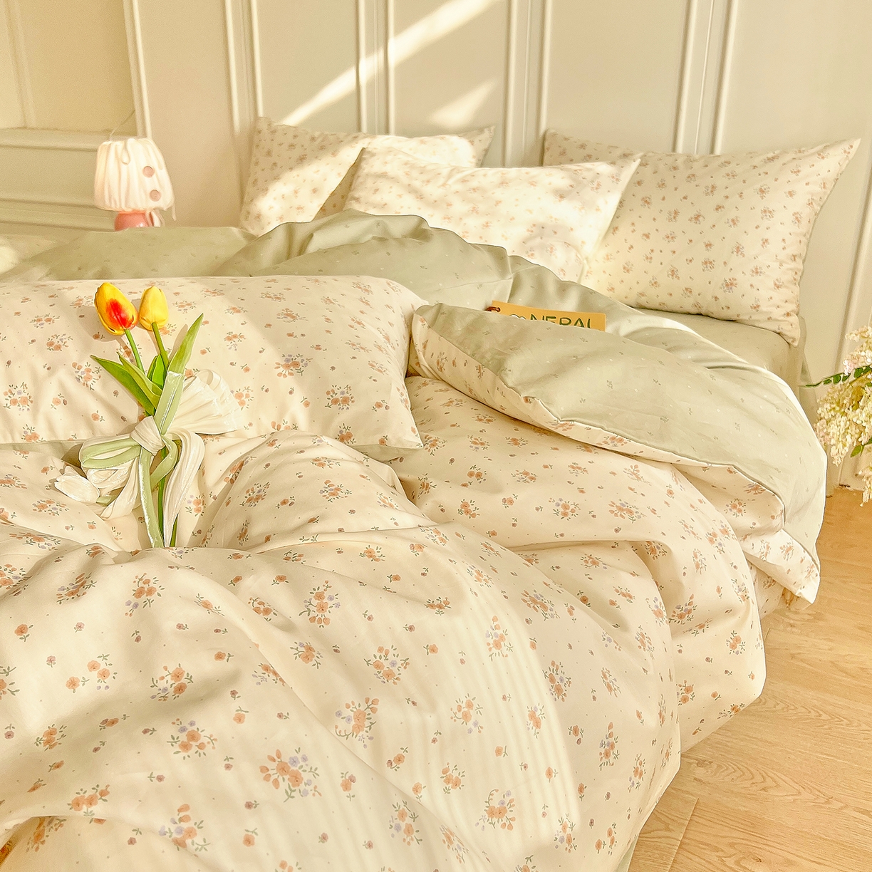 91家纺网 家纺一手货源 找家纺 DoDo 兜兜 2026新款全棉纯棉小碎花单被套被套单件单品被套（可定做尺寸） 樱草恋歌