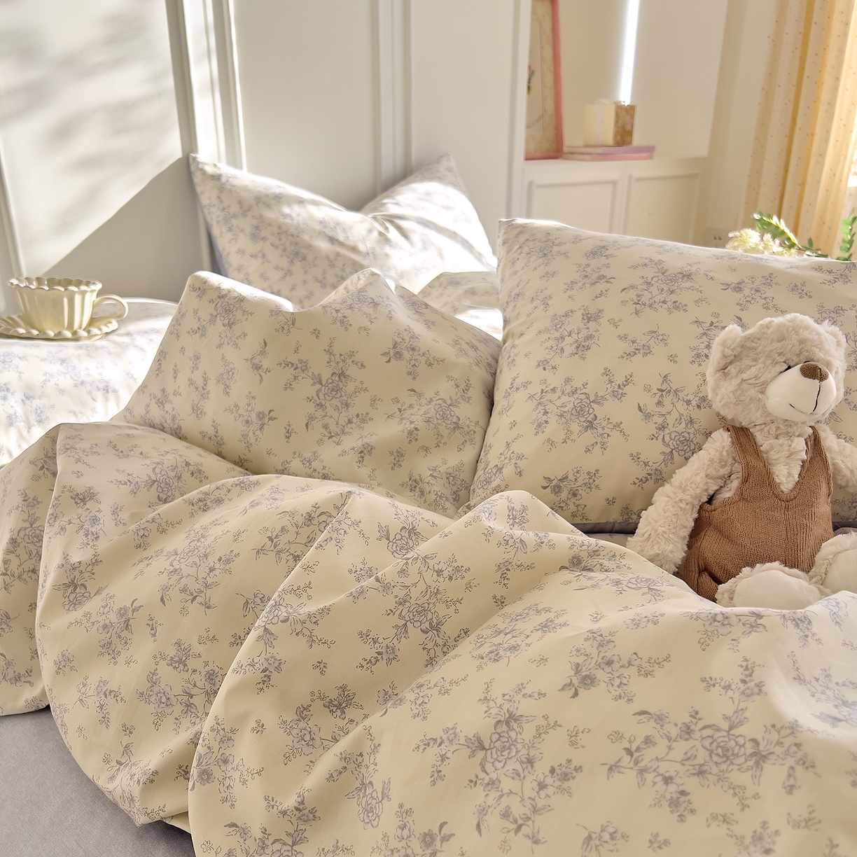 91家纺网 家纺一手货源 找家纺 DoDo 兜兜 2026新款全棉纯棉小碎花单被套被套单件单品被套（可定做尺寸） 沉香