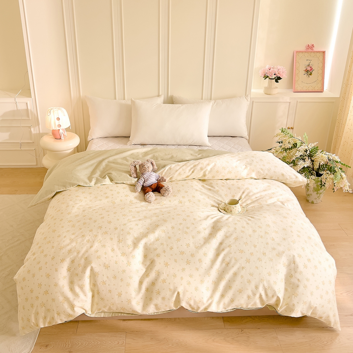 91家纺网 家纺一手货源 找家纺 DoDo 兜兜 2026新款全棉纯棉小碎花单被套被套单件单品被套（可定做尺寸） 春信予你