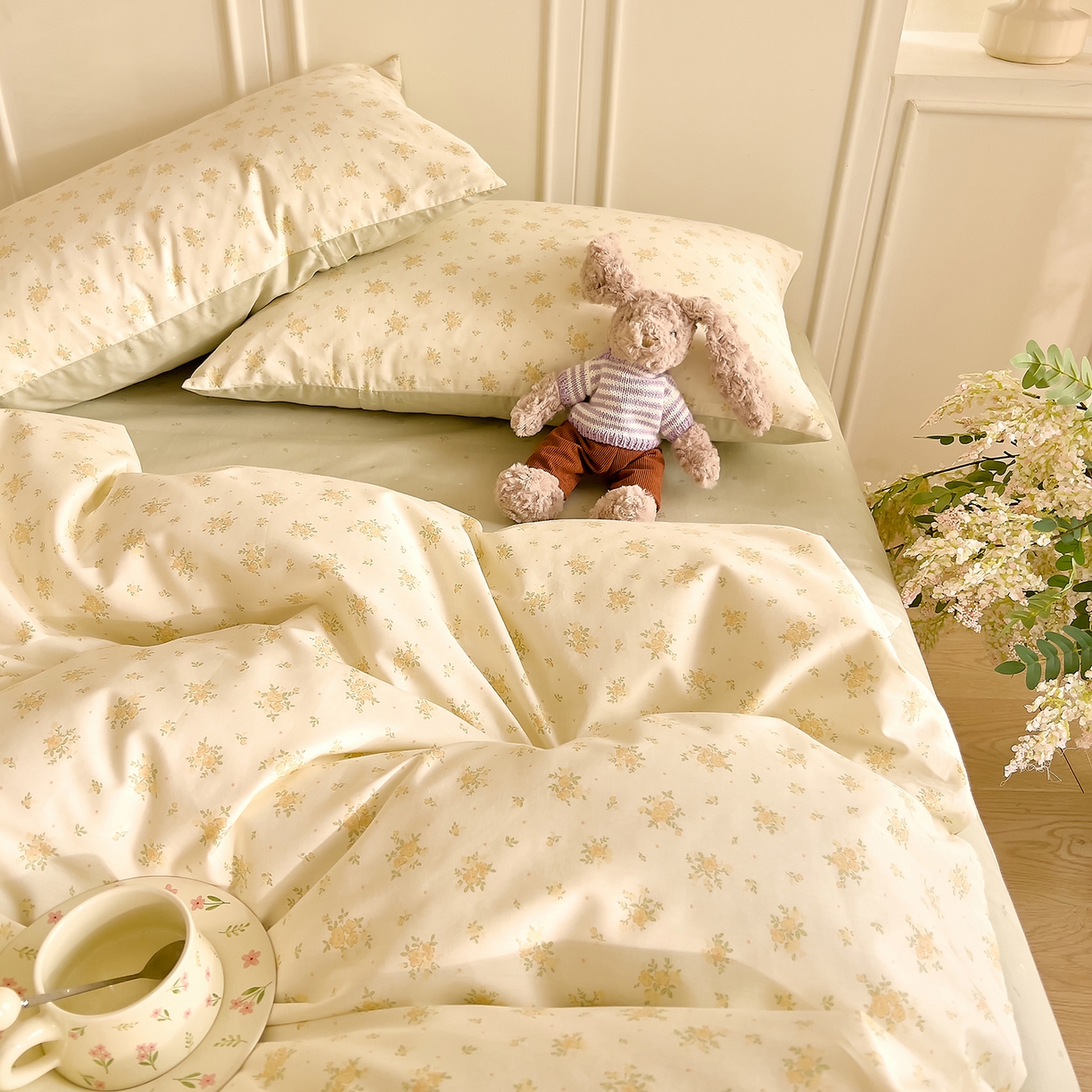 91家纺网 家纺一手货源 找家纺 DoDo 兜兜 2026新款全棉纯棉小碎花单被套被套单件单品被套（可定做尺寸） 春信予你