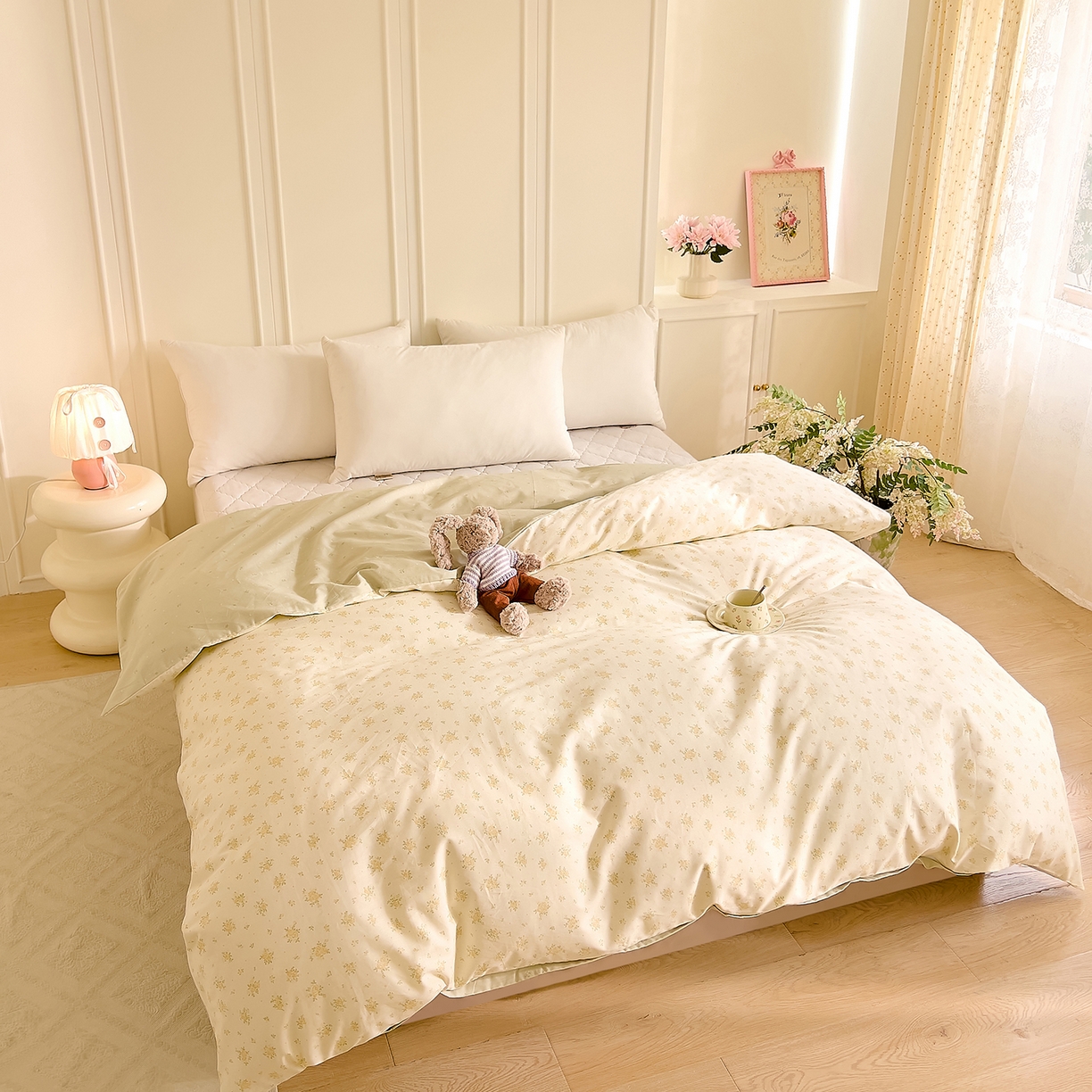 91家纺网 家纺一手货源 找家纺 DoDo 兜兜 2026新款全棉纯棉小碎花单被套被套单件单品被套（可定做尺寸） 春信予你