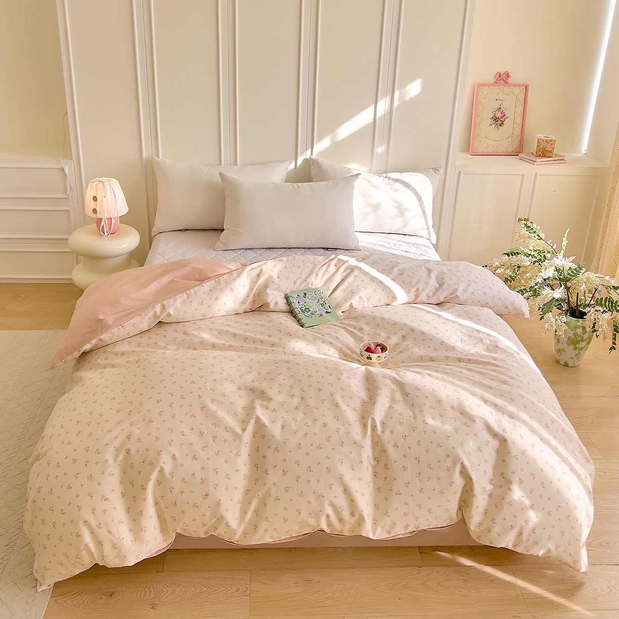 91家纺网 家纺一手货源 找家纺 DoDo 兜兜 2026新款全棉纯棉小碎花单被套被套单件单品被套（可定做尺寸） 拥抱美好