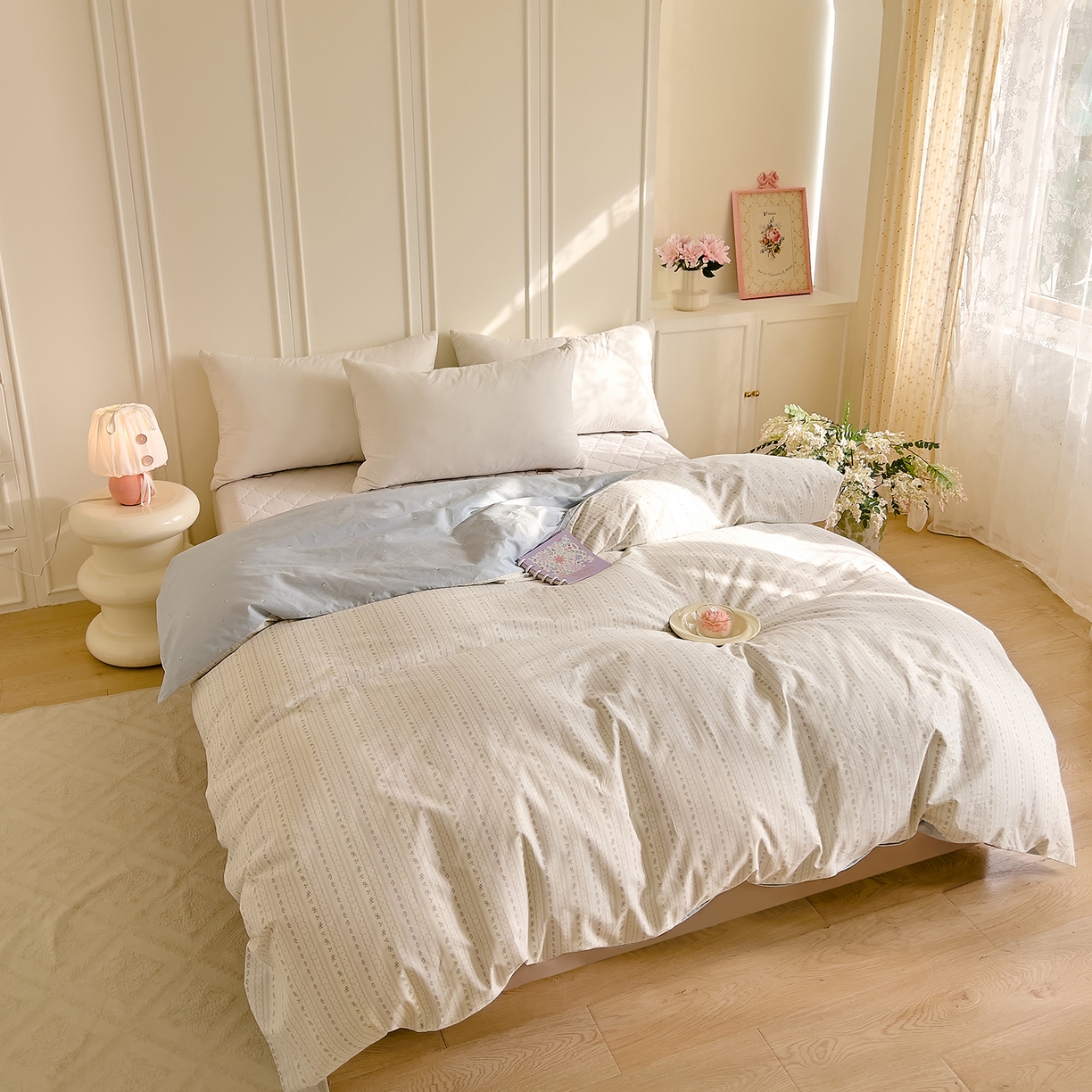 91家纺网 家纺一手货源 找家纺 DoDo 兜兜 2026新款全棉纯棉小碎花单被套被套单件单品被套（可定做尺寸） 沐雅之风