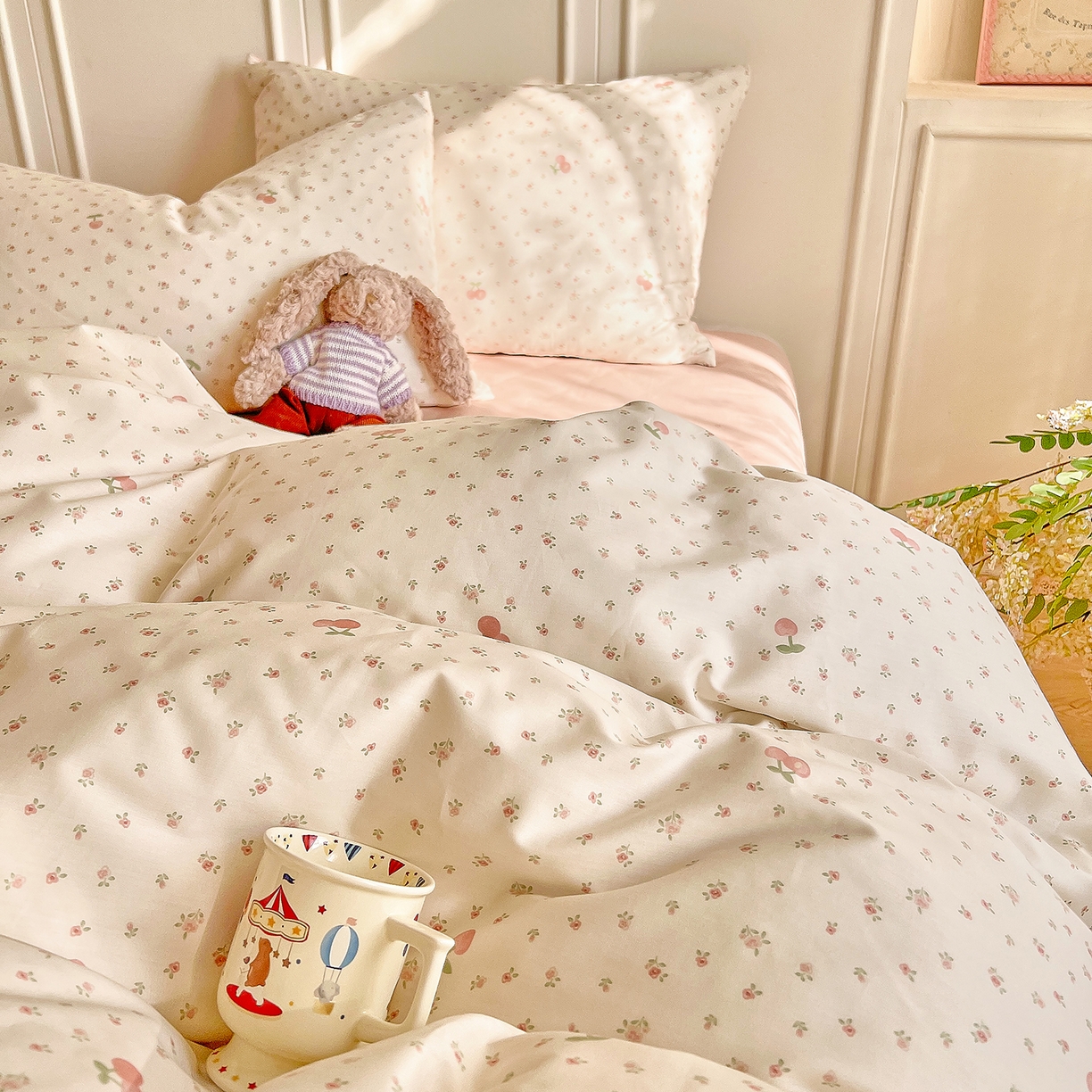 91家纺网 家纺一手货源 找家纺 DoDo 兜兜 2026新款全棉纯棉小碎花单被套被套单件单品被套（可定做尺寸） 樱之恋