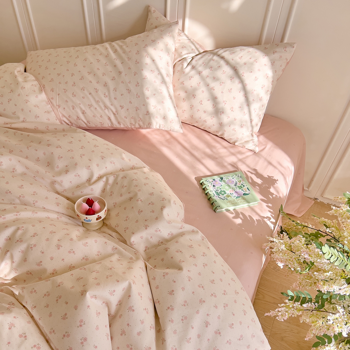 91家纺网 家纺一手货源 找家纺 DoDo 兜兜 2026新款全棉纯棉小碎花单被套被套单件单品被套（可定做尺寸） 拥抱美好