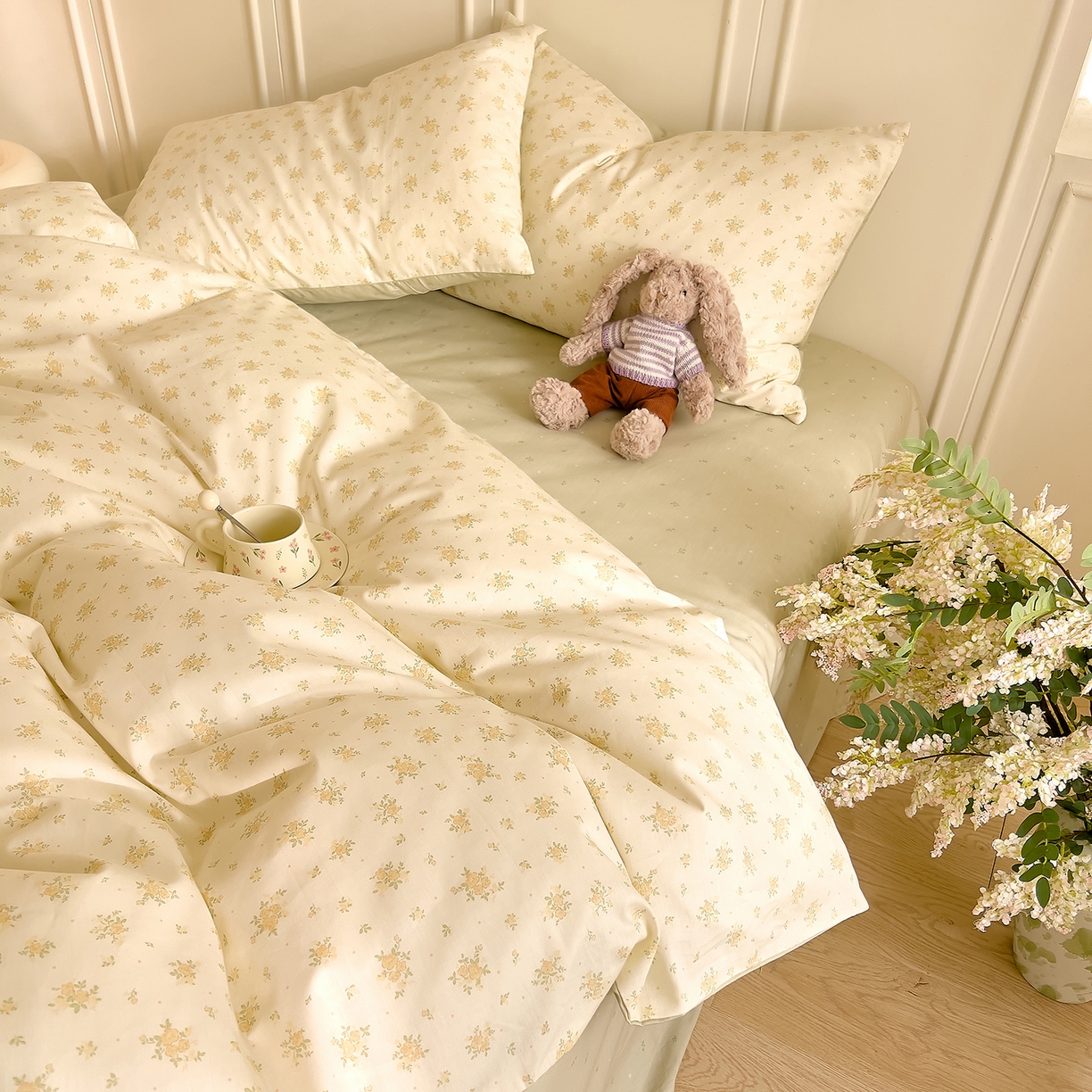 91家纺网 家纺一手货源 找家纺 DoDo 兜兜 2026新款全棉纯棉小碎花单被套被套单件单品被套（可定做尺寸） 春信予你