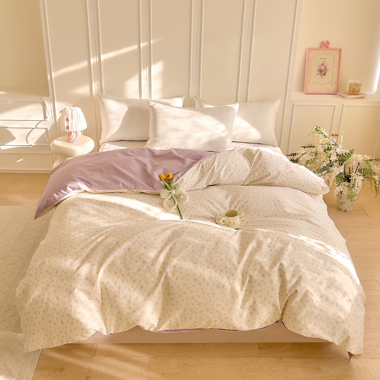 91家纺网 家纺一手货源 找家纺 DoDo 兜兜 2026新款全棉纯棉小碎花单被套被套单件单品被套（可定做尺寸） 山野花集