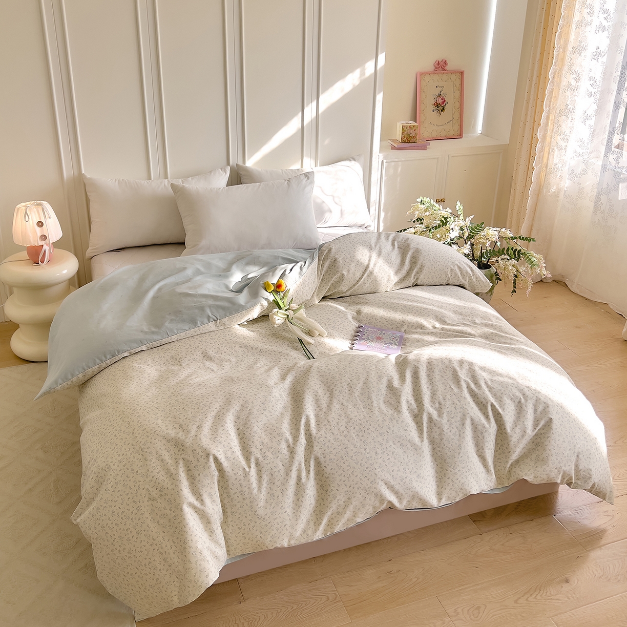 91家纺网 家纺一手货源 找家纺 DoDo 兜兜 2026新款全棉纯棉小碎花单被套被套单件单品被套（可定做尺寸） 楼兰阁